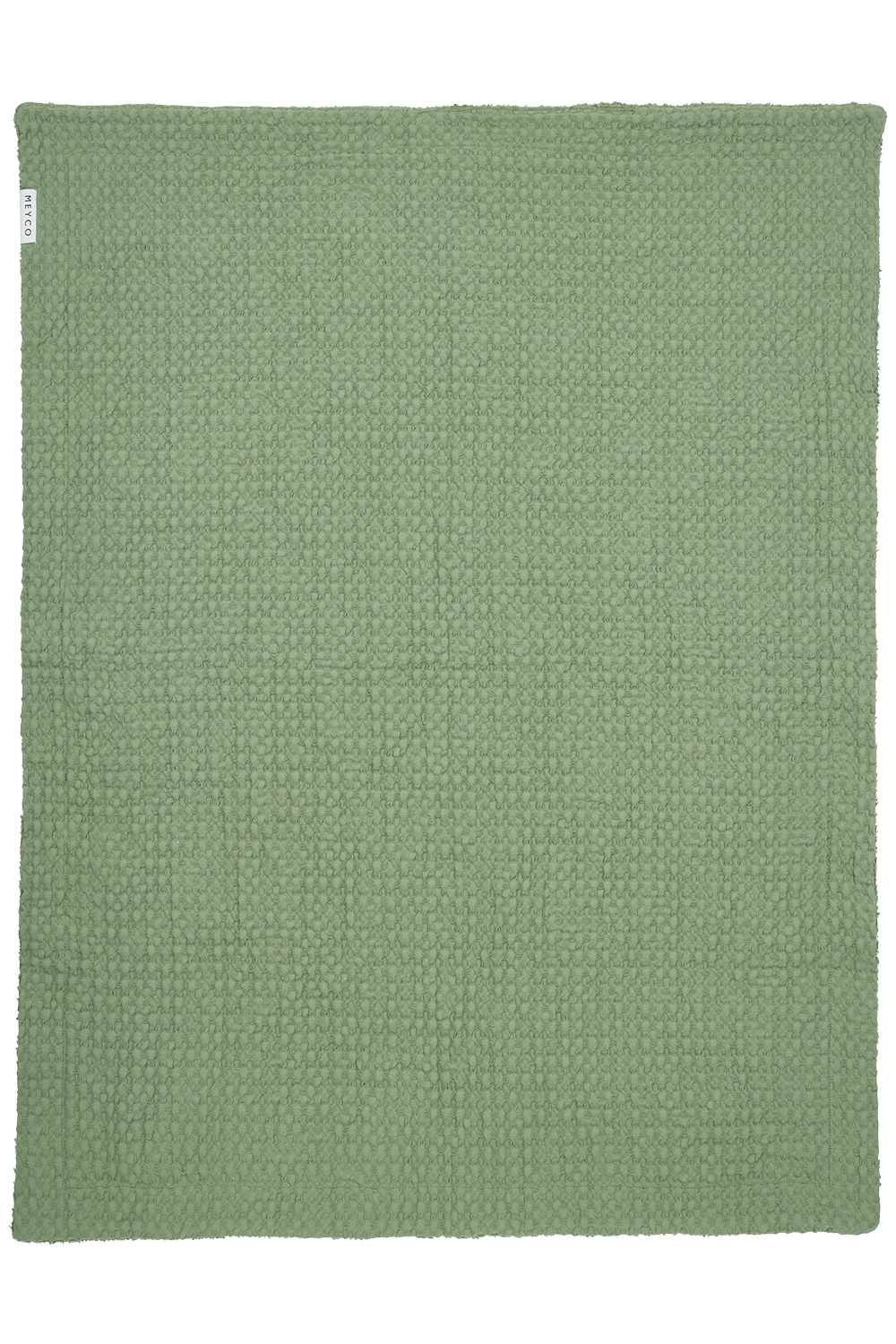 Wafel Teddy Wiegdeken - Olijfgroen - 75x100cm - afbeelding 3