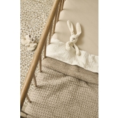 Meyco - Wafel Teddy Wiegdeken - Taupe - 75x100cm