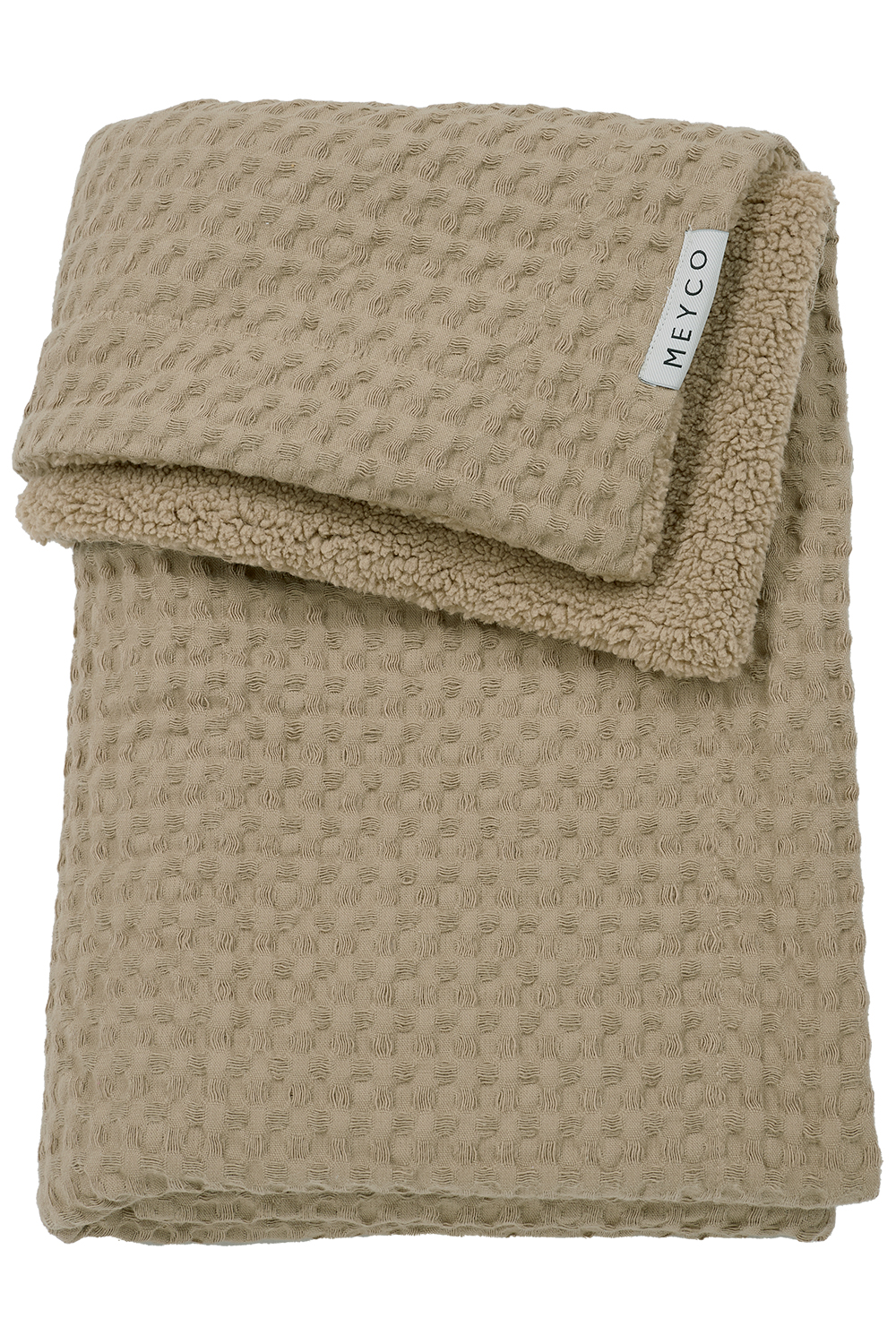 Wafel Teddy Wiegdeken - Taupe - 75x100cm - afbeelding 2
