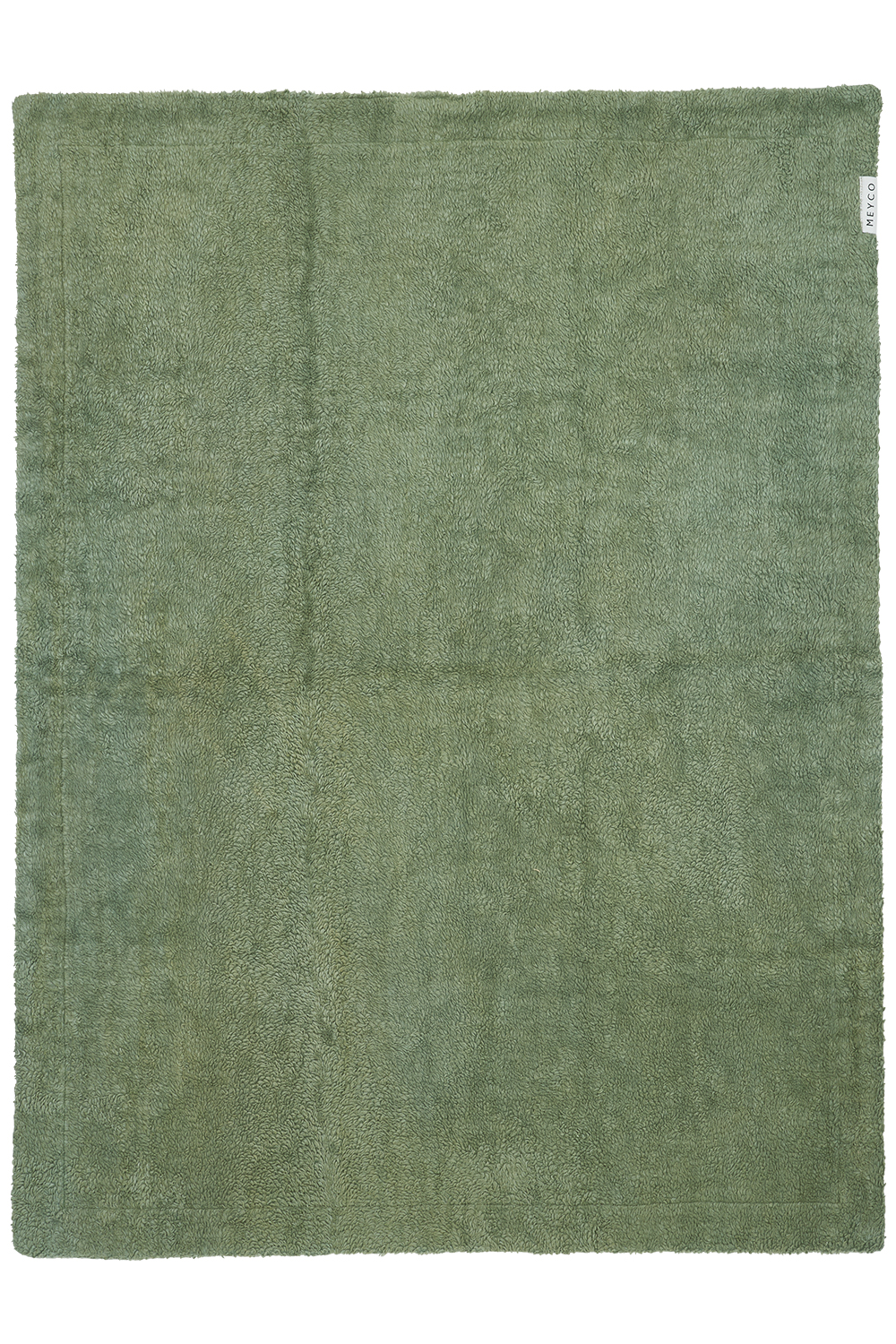 Ledikant Deken Wafel Teddy - Olijfgroen - 100x150cm - afbeelding 4