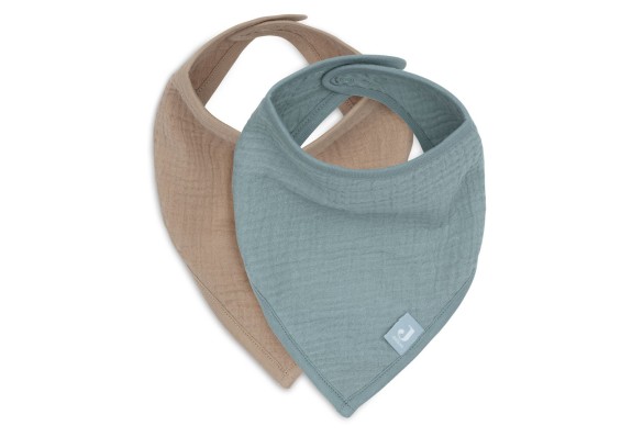 Bandana Hydrofiel - Sea Green/Biscuit - 2 Stuks