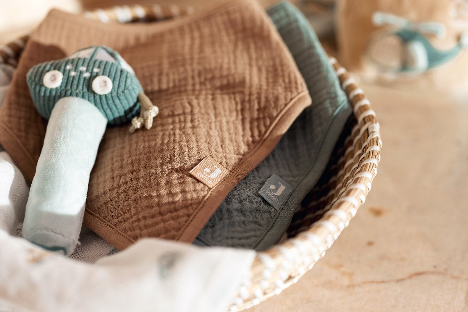 Bandana Hydrofiel - Sea Green/Biscuit - 2 Stuks - afbeelding 4