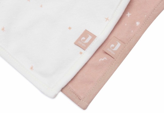 Jollein - Bandana Slab Twinkling - Wild Rose - 2 Stuks