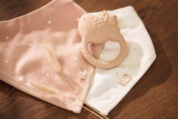 Jollein - Bandana Slab Twinkling - Wild Rose - 2 Stuks