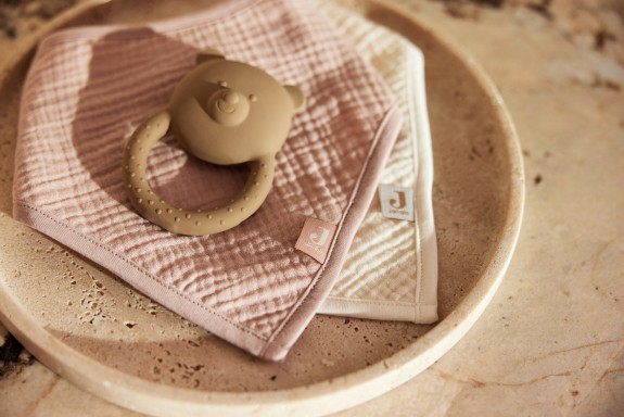 Bandana Slab Hydrofiel - Wild Rose/Oatmeal - 2 Stuks