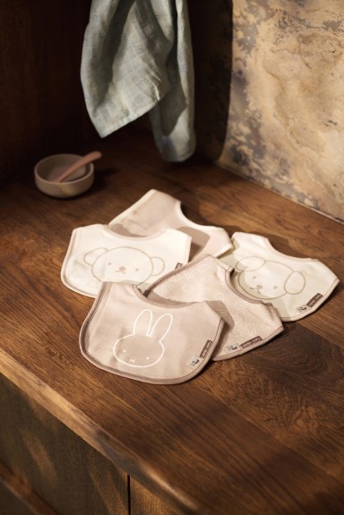 Jollein - Slabbetjes Miffy Vrienden - 5 Stuks