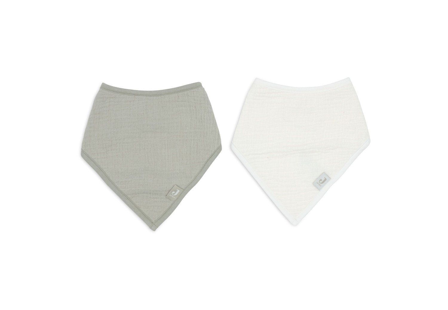 Kwijl Opvangende Bandana Slabbetjes - Olijfgroen/Oatmeal - afbeelding 2