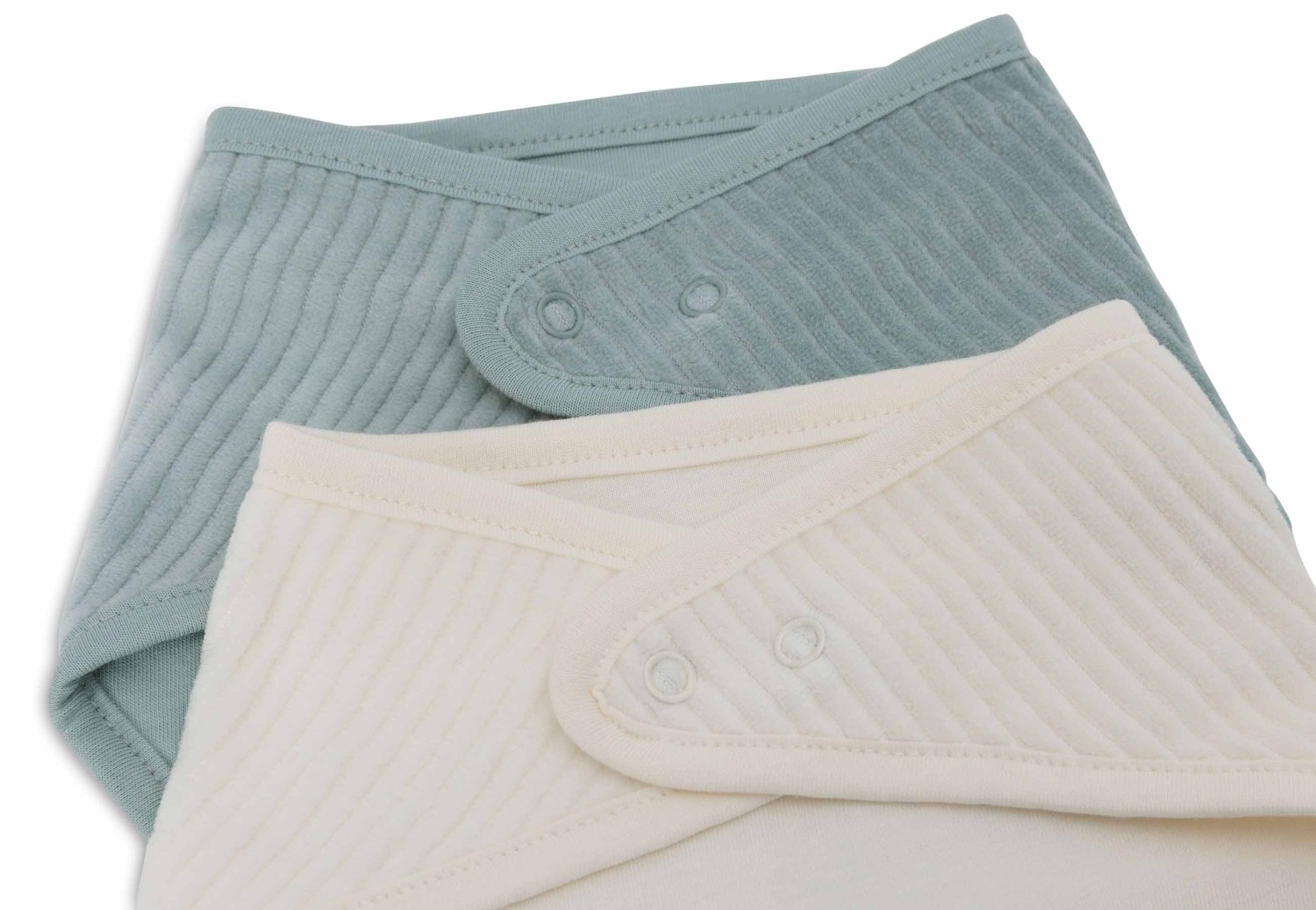 Bandana Slab Velvet Rib - Zee Groen/Ivoor - 2 Stuks - afbeelding 3