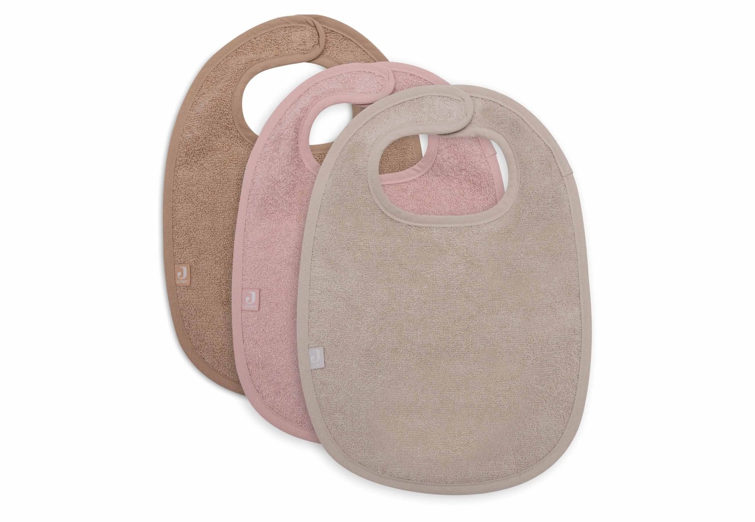 Slabbetjes Badstof - Wild Rose/Biscuit - 3 Stuks