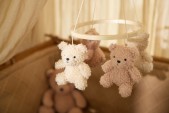 Jollein - Baby Mobiel met Teddy Beertjes - Wild Rose