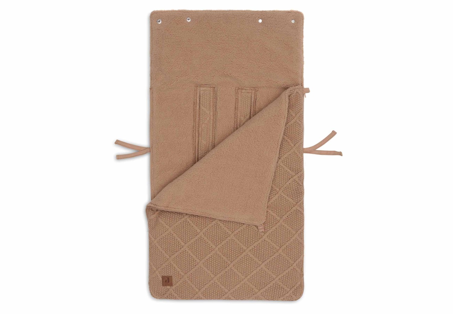 Voetenzak Check Knit - Biscuit - afbeelding 2