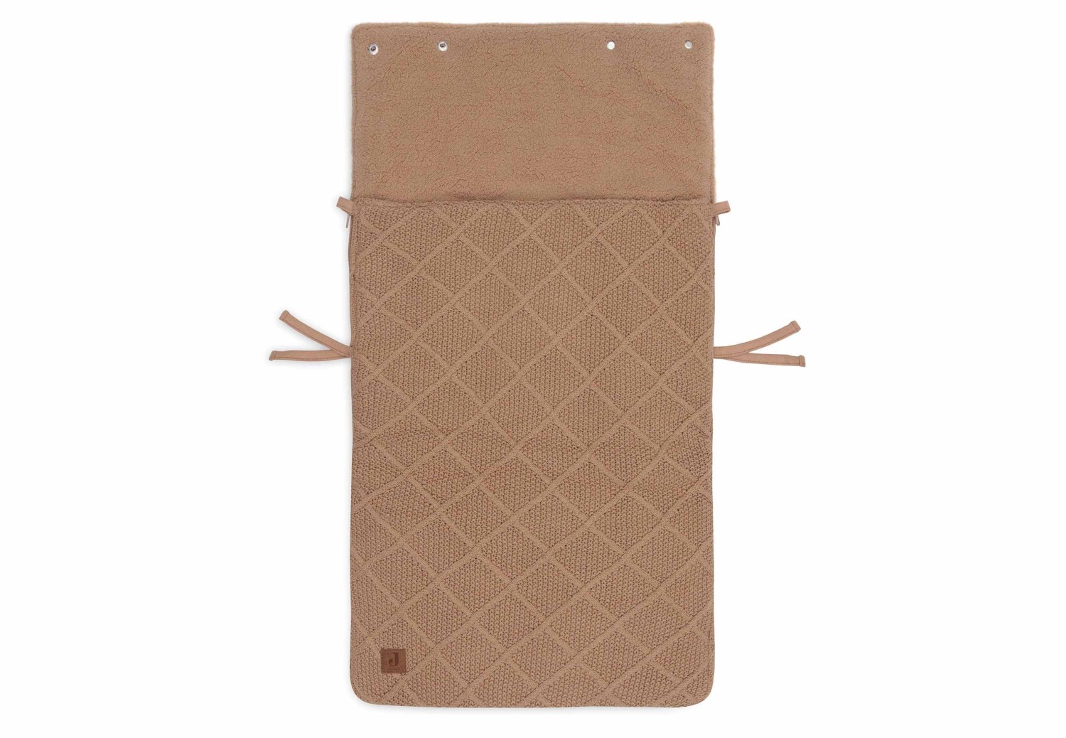 Voetenzak Check Knit - Biscuit