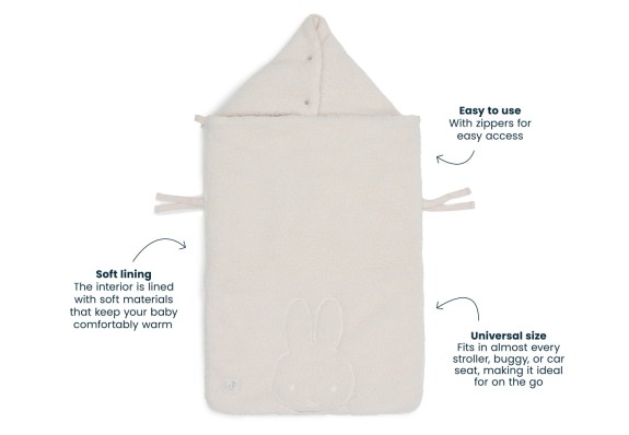 Jollein - Voetenzak Check Knit - Biscuit