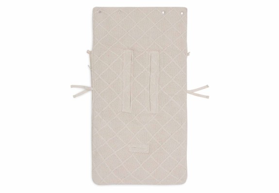 Voetenzak voor Autostoel Groep 0+ - Check Knit Oatmeal