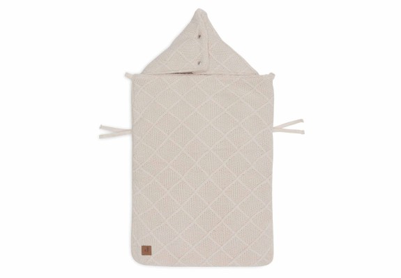 Voetenzak voor Autostoel Groep 0+ - Check Knit Oatmeal