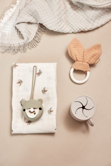 Jollein - Siliconen Speenhouder - Olive Green