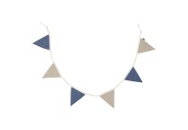 Jollein - Vlaggenlijn 200x17cm - Jeans Blue/Olive Green