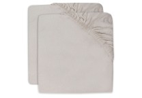 Jollein - Jersey Hoeslaken Nougat - 2 Stuks