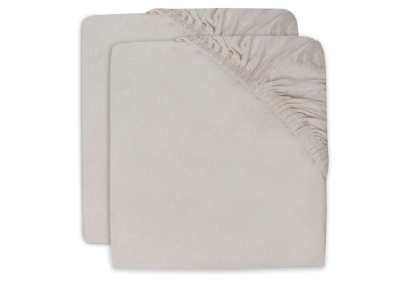 Jollein - Jersey Hoeslaken Nougat - 2 Stuks