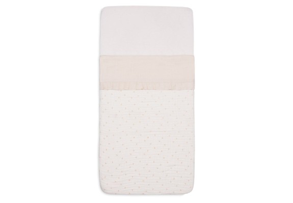 Stijlvol Wieg Laken 75x100cm Ruffle - Natuurlijk