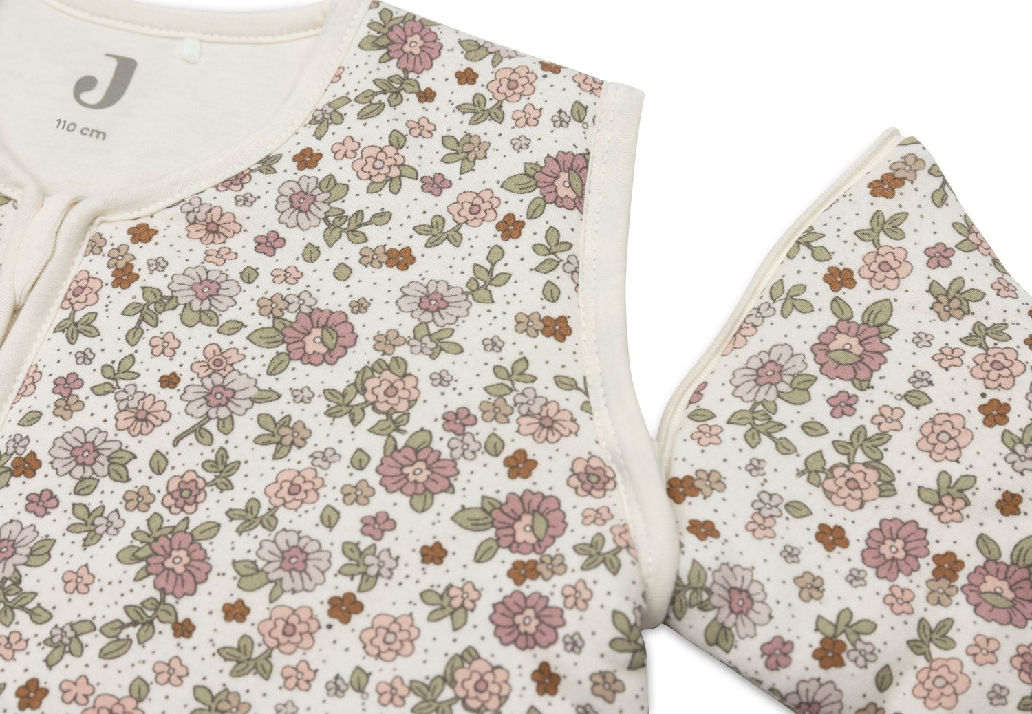 Baby Slaapzak Afritsbare Mouw 110cm Retro Flowers - afbeelding 4