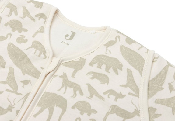 Baby Slaapzak Afritsbare Mouw 70cm Animals - Olijfgroen