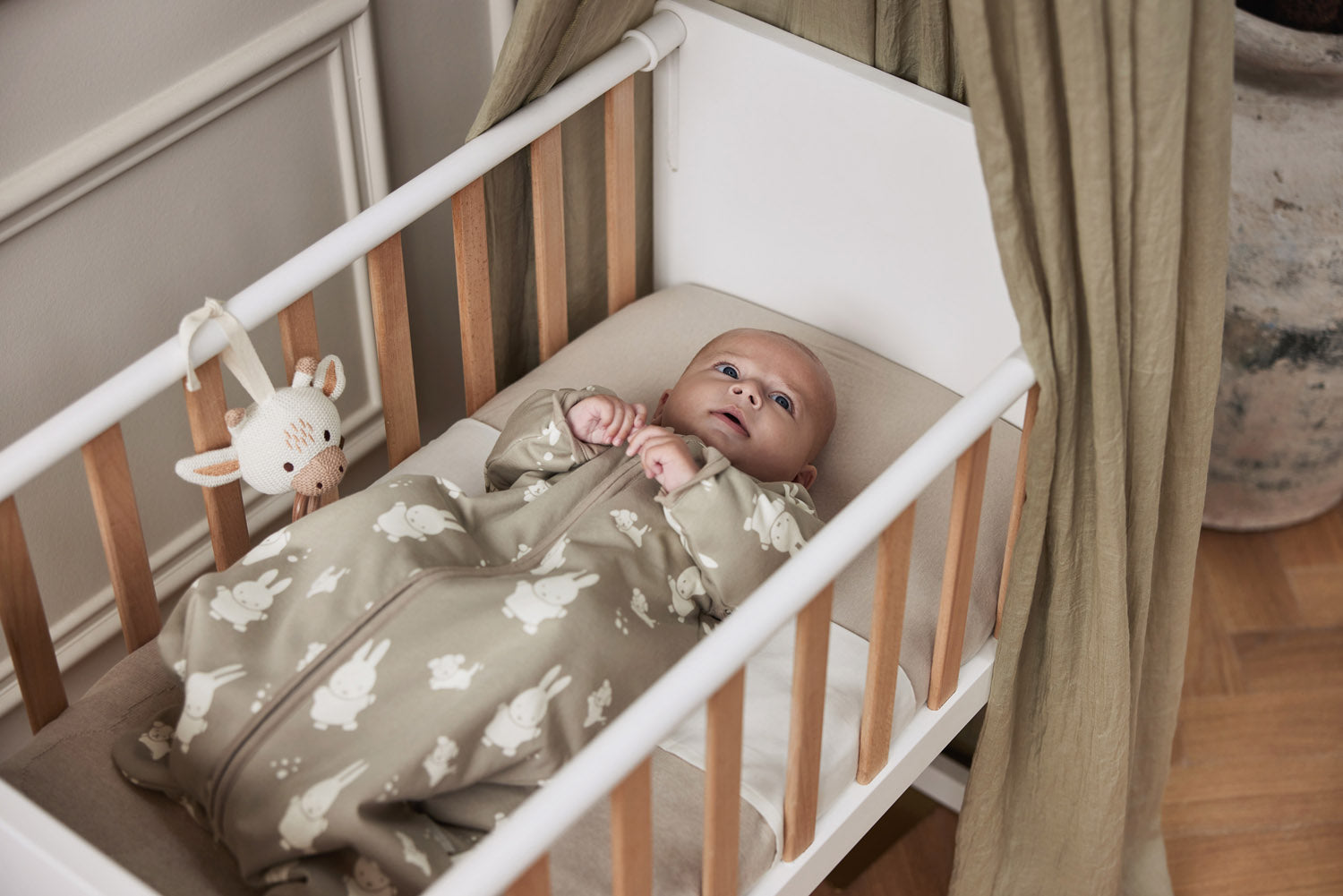 Baby Slaapzak Afritsbare Mouw 110 cm - Olijfgroen - afbeelding 8