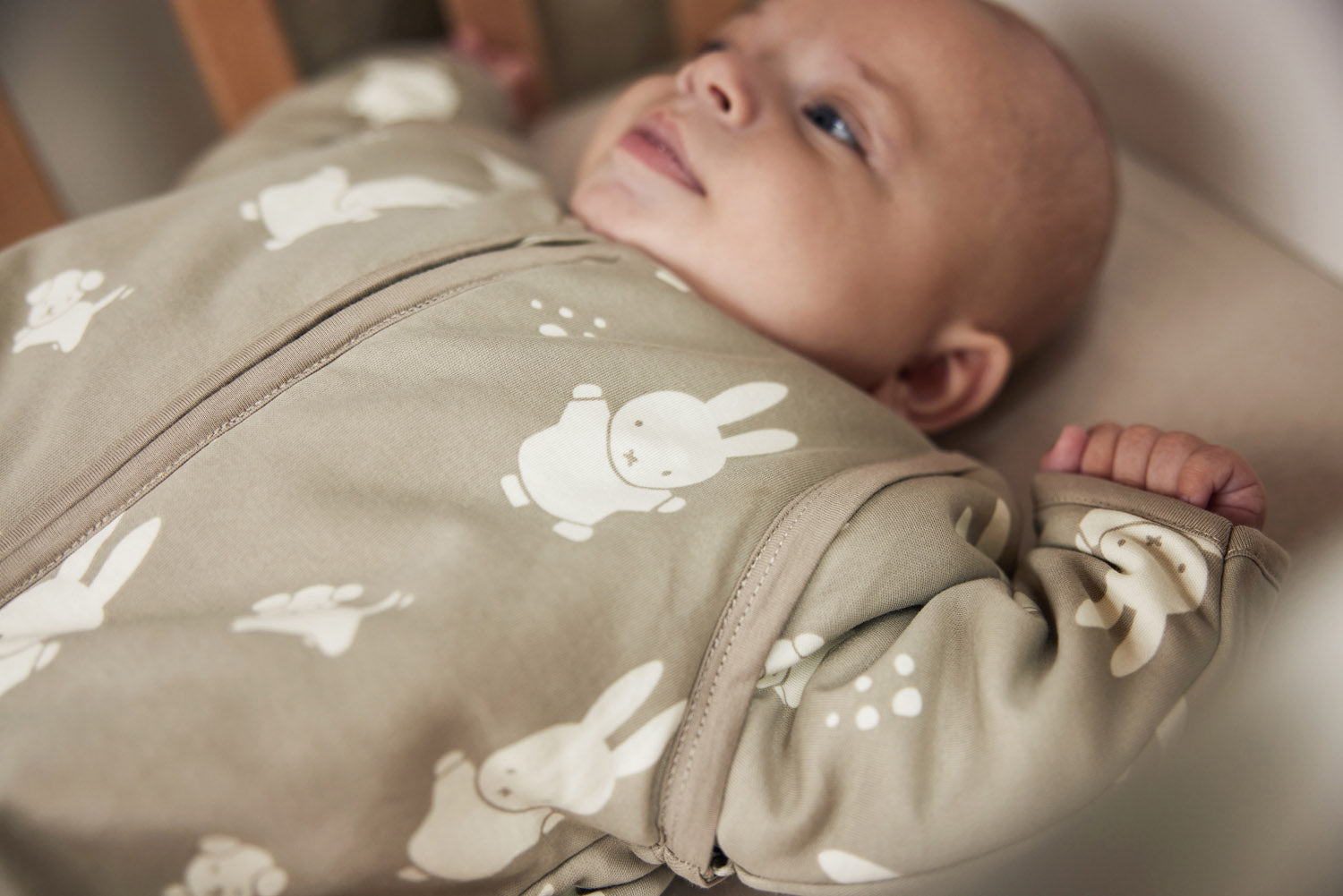 Baby Slaapzak Afritsbare Mouw 110 cm - Olijfgroen - afbeelding 6