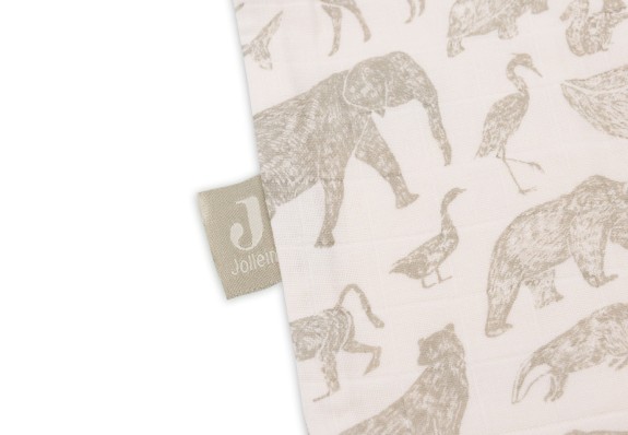 Jollein - Baby Slaapzak Hydrofiel Animals - Olive Green