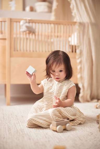 Jollein - Baby Slaapzak Hydrofiel Miffy Stripe - Biscuit