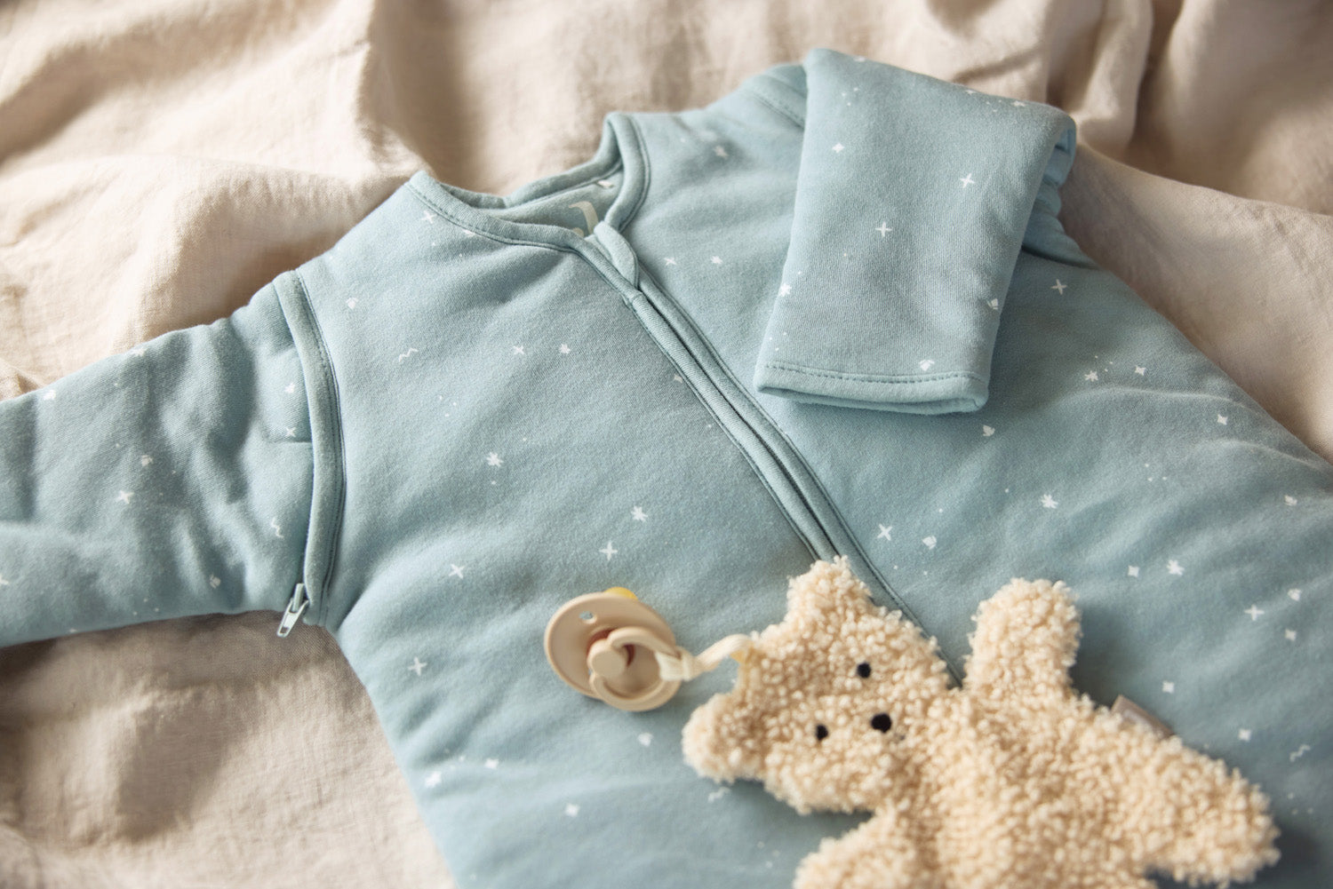 Baby Slaapzak Afritsbare Mouw 110cm Twinkling - Sea Gree - afbeelding 7