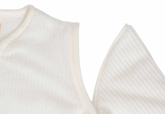 Baby Slaapzak Afritsbare Mouw 110cm Rib - Ivory