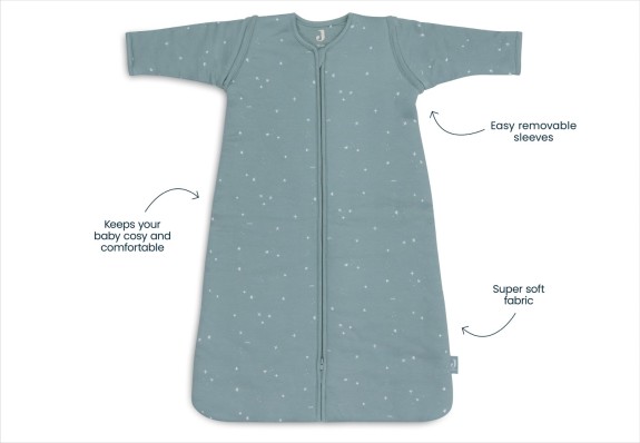 Baby Slaapzak Afritsbare Mouw 70cm Twinkling - Sea Green