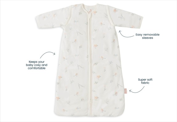 Baby Slaapzak Afritsbare Mouw 70cm Lovely Birds