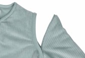 Baby Slaapzak Afritsbare Mouw 90cm Rib - Sea Green