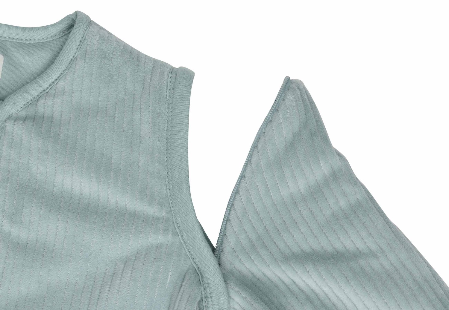 Baby Slaapzak Afritsbare Mouw 90cm Rib - Sea Green - afbeelding 5