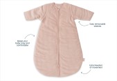 Baby Slaapzak Afritsbare Mouw 90cm Rib - Wild Rose