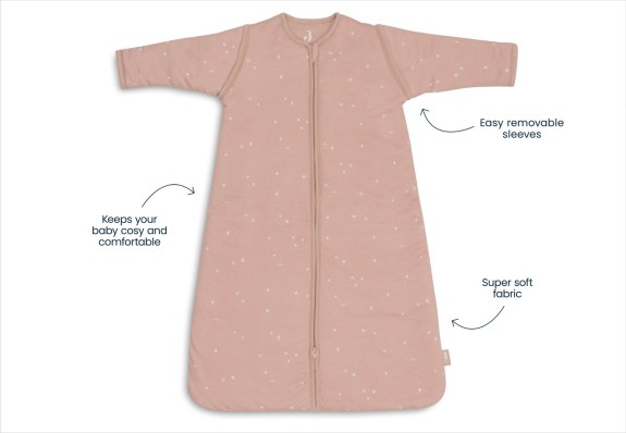 Baby Slaapzak Afritsbare Mouw 90cm Twinkling - Wild Rose