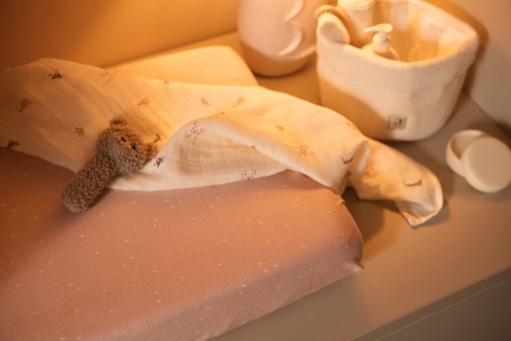 Jollein - Aankleedkussenhoes Twinkling - Wild Rose