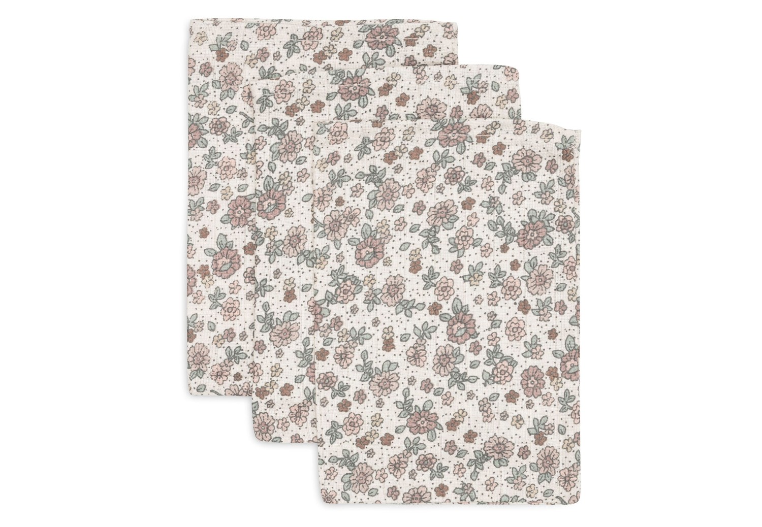 Hydrofiel Washandje Retro Bloemen - 3 Stuks