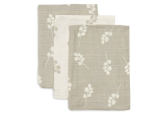 Hydrofiel Washandje Twig - Olijfgroen - 3 Stuks