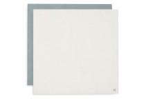 Hydrofiele Doek Groot 115x115cm - Sea Green/Ivory