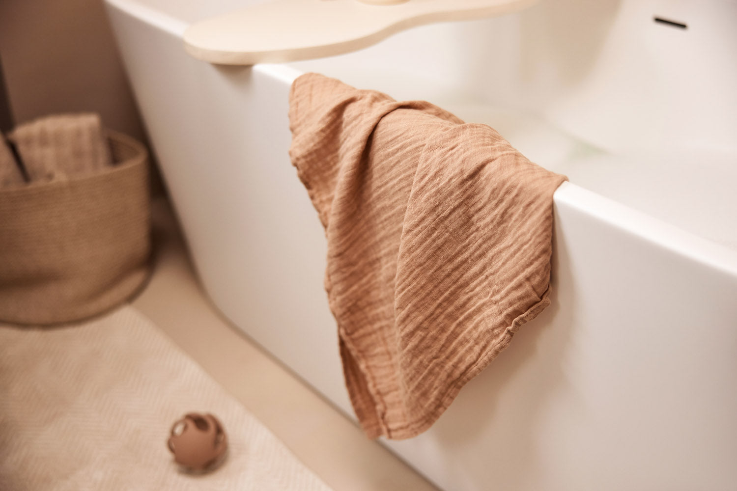 Hydrofiele Doek Large 115x115cm - Biscuit/Ivory - 2 Stuk - afbeelding 5