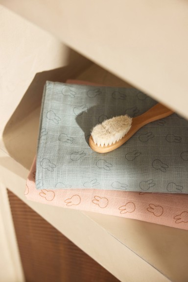 Hydrofiele Doek Miffy Silhouettes - Sea Green - 2 Stuks