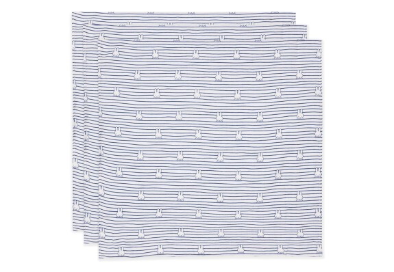 Hydrofiele Doek Small 70x70cm Miffy Stripe - Navy