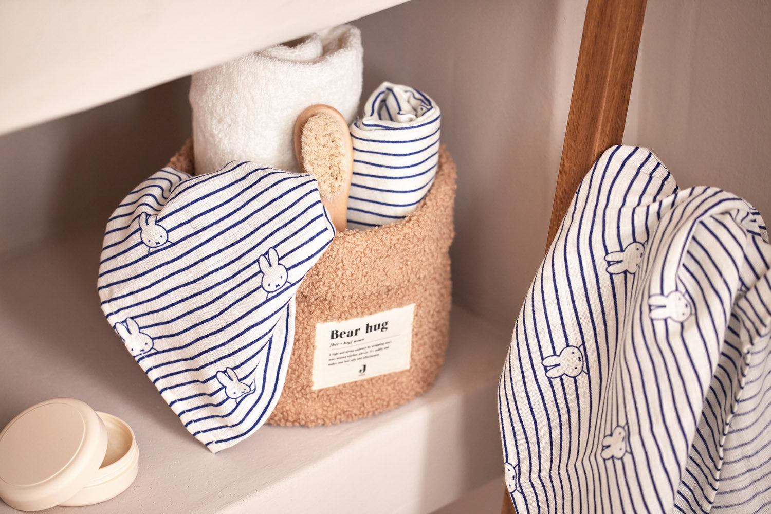Hydrofiele Doek Small 70x70cm Miffy Stripe - Navy - afbeelding 5