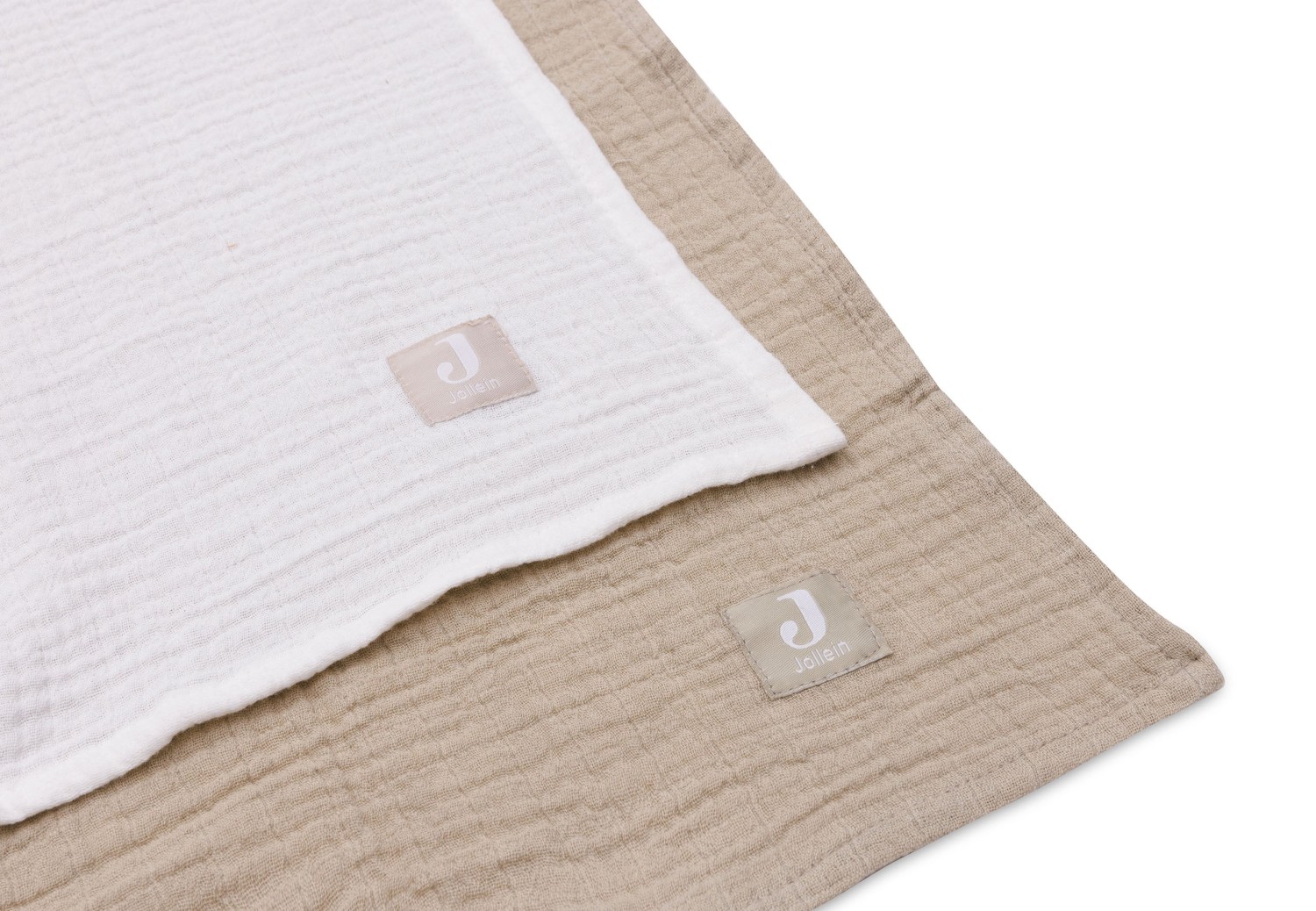 Hydrofiele Doek Large 115x115cm - Olive Green/Ivory - afbeelding 4