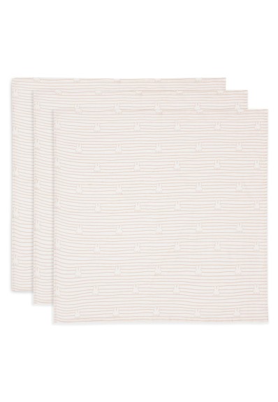 Hydrofiele Doek Small 70x70cm Miffy Stripe - Biscuit