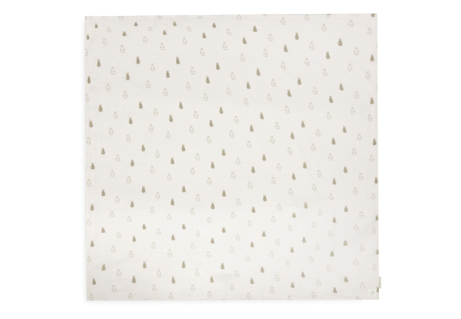 Hydrofiele Doek Large 115x115cm Happy Miffy - Olive Gree - afbeelding 2