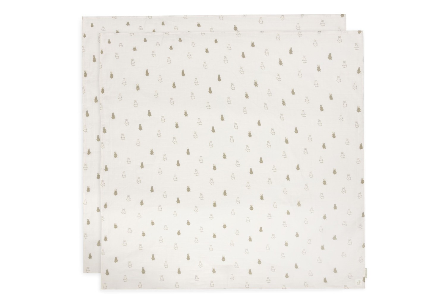 Hydrofiele Doek Large 115x115cm Happy Miffy - Olive Gree